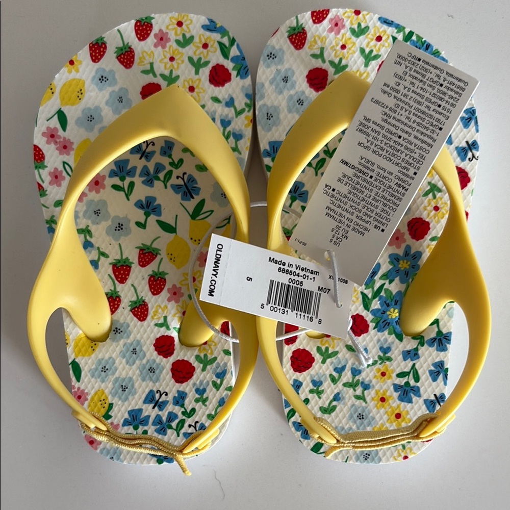 Old West Yellow Flip Flop Sandals